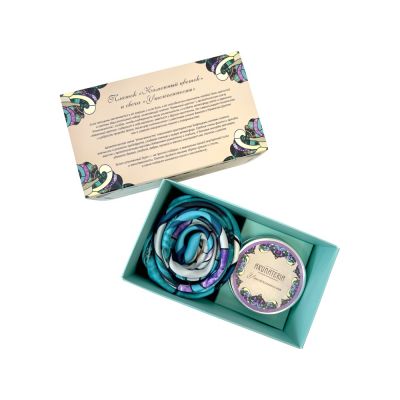 Набор: платок Каменный цветок и свеча Утонченность-0