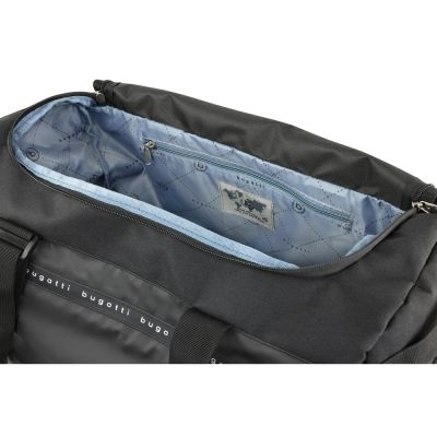 Сумка спортивная BUGATTI Blanc Delight, чёрная, нейлон RPET600D/тарпаулин/полиэстер, 47х23х28 см-6