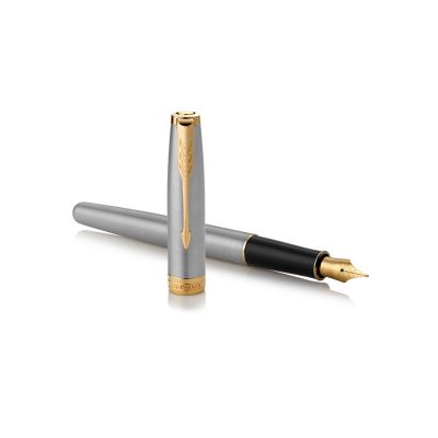 Ручка перьевая Parker Sonnet Core Stainless Steel GT, серебристый/золотистый-3