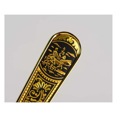 Набор: тарелочка для визитных карточек, нож для бумаги и шариковая ручка Дон Кихот и Санчо Панса-1