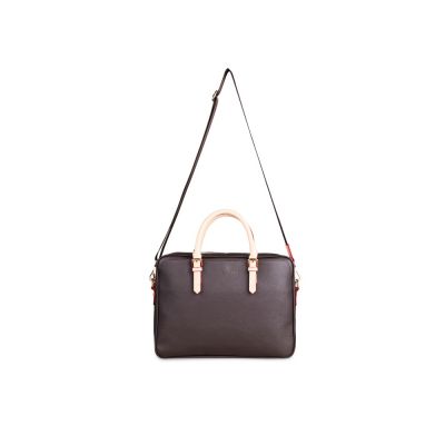 Портфель женский BUGATTI Ella 15'', тёмно-коричневый, полиуретан, 38х6х27,5 см-3