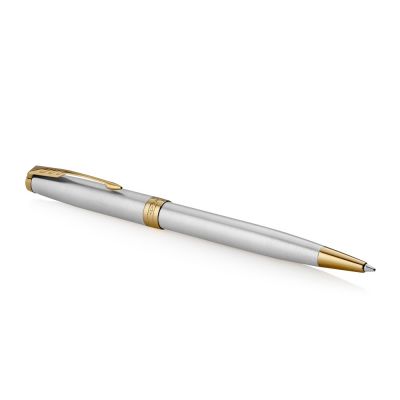 Ручка шариковая Parker Sonnet Core Stainless Steel GT, серебристый/золотистый-1
