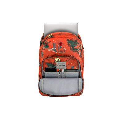 Рюкзак Crango WENGER 16'', кирпичный с рисунком Альпы, полиэстер, 31x17x46 см, 24 л-3