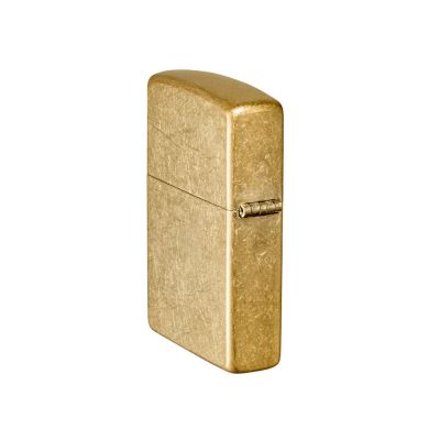 Зажигалка ZIPPO Classic с покрытием Tumbled Brass, латунь/сталь, золотистая, матовая, 38x13x57 мм-5