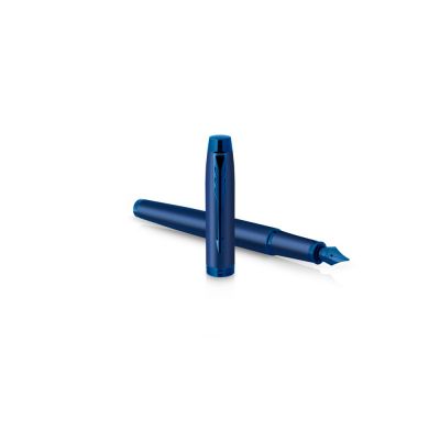 Перьевая ручка Parker IM Monochrome Blue, перо:F, цвет чернил: blue, в подарочной упаковке.-2