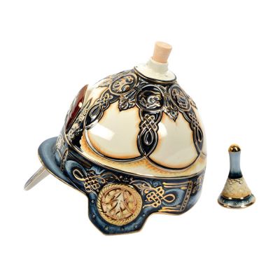 Штоф Шлем (цветной с золотом), 3л-2