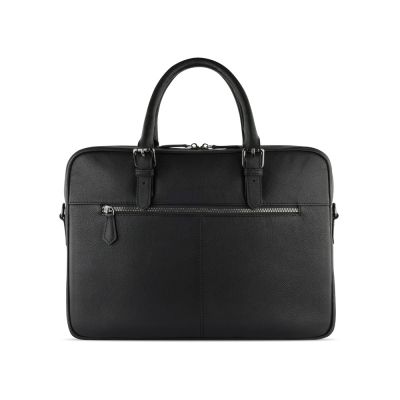 Портфель женский BUGATTI Bella, чёрный, воловья кожа/полиэстер, 38х6,5х27 см-6