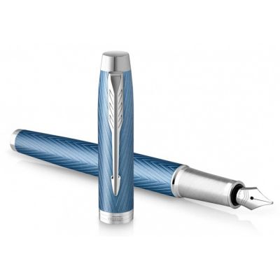 Перьевая ручка Parker IM Premium Blue Grey CT, перо: F, цвет чернил: blue, в подарочной упаковке.-2