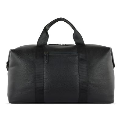 Сумка дорожная BUGATTI Elsa, чёрная, воловья кожа/полиэстер, 47х22х24 см-7