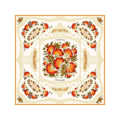 Платок Тагильский поднос, молочный-0