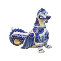 Штоф Императорский Дракон кобальт (ручная роспись + деколь)