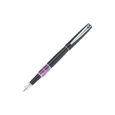 Ручка перьевая Pierre Cardin LIBRA с колпачком, черный/фиолетовый/серебро-0