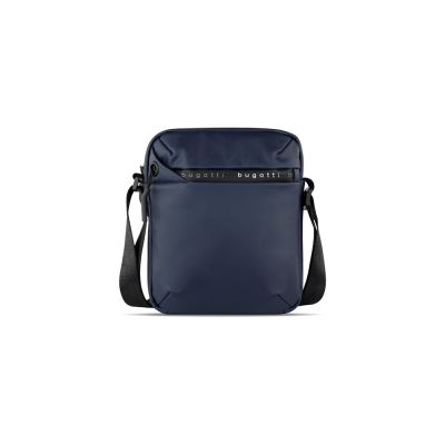 Сумка наплечная BUGATTI Blanc, синяя, тарпаулин/полиэстер, 17х4,5х21 см-1