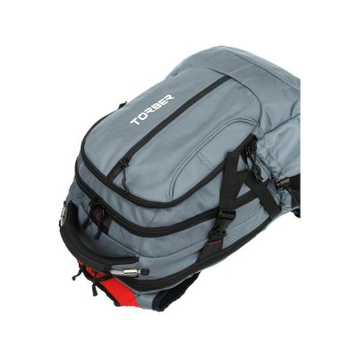 Рюкзак TORBER DRIVE с отделением для ноутбука 15, серый/красный, полиэстер 1680D, 36x17x50 см, 30 л-4