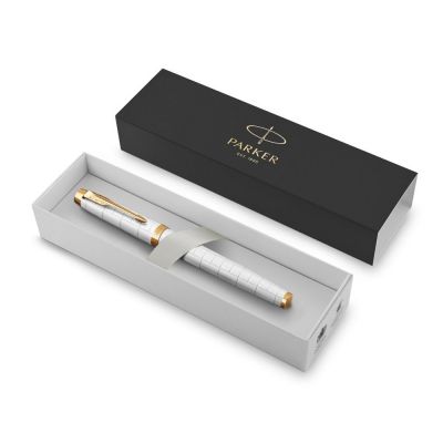 Перьевая ручка Parker IM Premium F318  Pearl GT,перо: F, цвет чернил: blue, в подарочной упаковке.-1