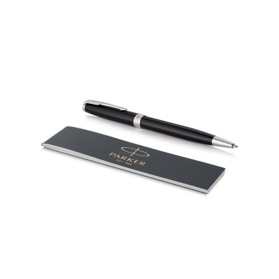 Ручка шариковая Parker Sonnet Core Black Lacquer CT, черный/серебристый-2