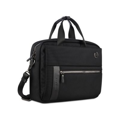 Портфель мужской BUGATTI Nero 15'', чёрный, нейлон 1680D/кожа, 42х10х30 см-0
