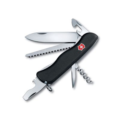 Нож перочинный VICTORINOX Forester, 111 мм, 12 функций, с фиксатором лезвия, чёрный-0