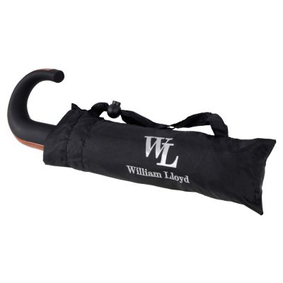 Складной зонт полуавтоматический  William Lloyd, черный-3