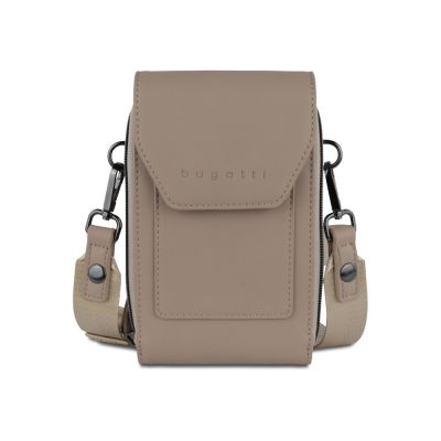 Сумка наплечная BUGATTI Almata, песочная, полиуретан, 11х4х19 см-1