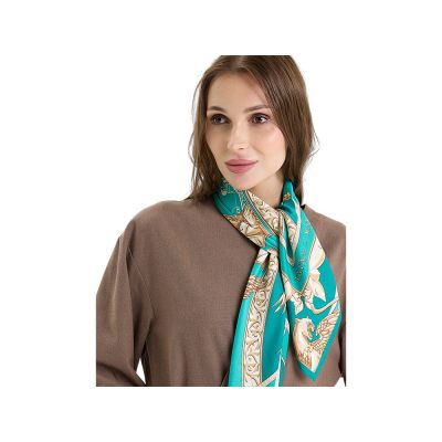 Платок Казань Драгоценная изумрудный-1