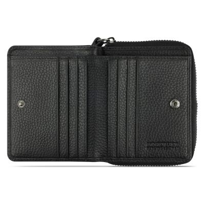 Кошелёк женский BUGATTI Elsa, с защитой данных RFID, чёрный, воловья кожа/полиэстер, 11х2,5х9 см-2