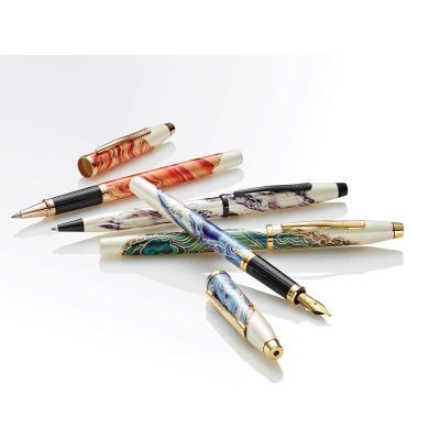 Перьевая ручка Cross Wanderlust Antelope Canyon, перо тонкое F, белый, оранжевый-5