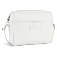 Сумка кросс-боди женская BUGATTI Elsa, белая, воловья кожа/полиэстер, 19х5,5х14 см