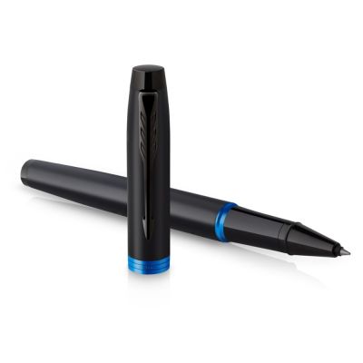 Ручка-роллер Parker IM Vibrant Rings Flame Blue, стержень:Fblk, в подарочной упаковке.-2