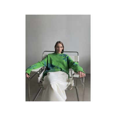 Джемпер Хризантема зеленый. Varvara-4