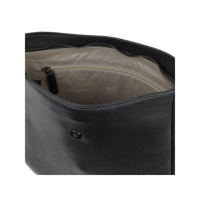 Сумка женская BUGATTI Elsa, чёрная, воловья кожа/полиэстер, 29х8х27 см-5