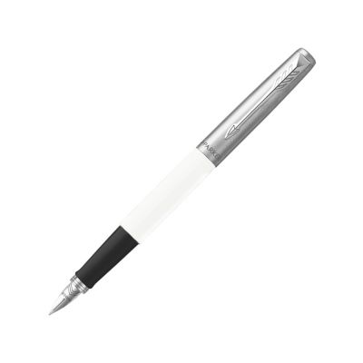 Перьевая ручка Parker Jotter White CT перо:F, цвет чернил: blue, в подарочной упаковке-0