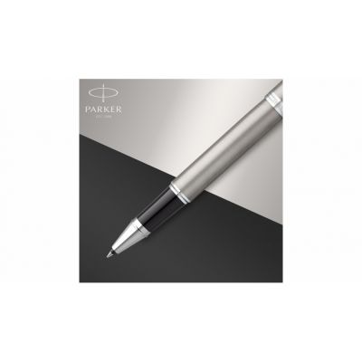 Ручка-роллер Parker IM Stainless Steel CT, стержень: F, цвет чернил: black, в подарочной упаковке-5