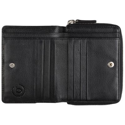 Кошелёк женский BUGATTI Lady Top, на молнии, чёрный, натуральная воловья кожа, 12х2,5х9 см-2