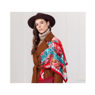 Платок Кремль - Москва - Фаберже-2