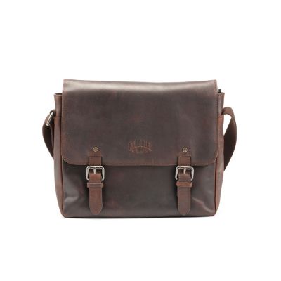 Сумка через плечо KLONDIKE DIGGER Joe, натуральная кожа цвета коньяк, 28 x 32 x 8 см-1