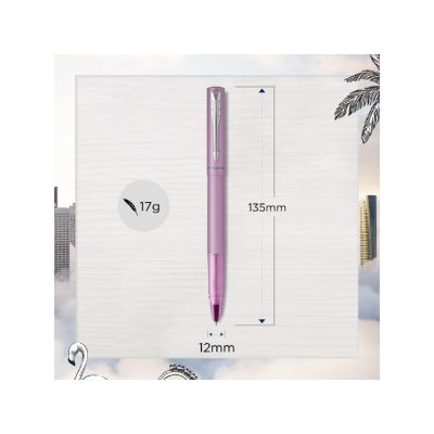 Ручка-роллер Parker Vector  XL Lilac CT, цвет чернил black, стержень: F, в подарочной упаковке.-15