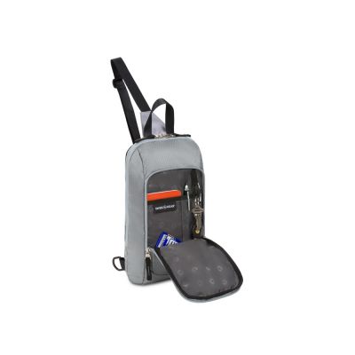 Рюкзак SWISSGEAR с одним плечевым ремнем, темно-серый/серый, полиэстер рип-стоп, 18 x 5 x 33 см, 4 л-5