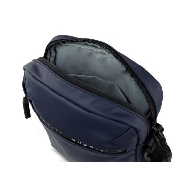 Сумка наплечная BUGATTI Blanc, синяя, тарпаулин/полиэстер, 17х4,5х21 см-2