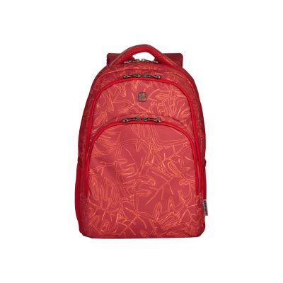 Рюкзак WENGER 16'', красный с рисунком, полиэстер, 34 x 26 x 47 см, 28 л-1