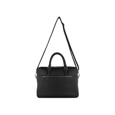 Портфель женский BUGATTI Bella, чёрный, воловья кожа/полиэстер, 38х6,5х27 см-8