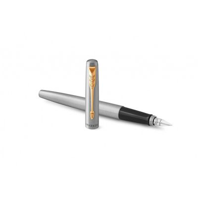 Перьевая ручка Parker Jotter Stainless Steel GT, Mblue-3
