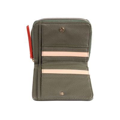 Кошелёк женский BUGATTI Ella, оливковый, полиуретан, 12х3х10 см-4