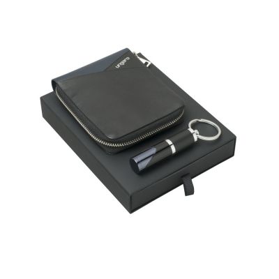 Подарочный набор Lapo: кошелек с застежкой-молнией, брелок. Ungaro-0