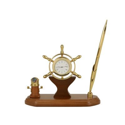 Настольный прибор У руля, коричневый/золотистый-2