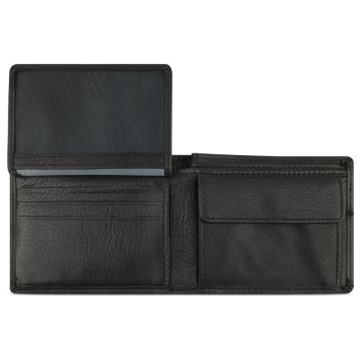 Портмоне BUGATTI Banda, с защитой данных RFID, чёрное, кожа/полиэстер, 10,5х2х8,3 см-3