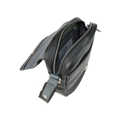 Сумка наплечная BUGATTI МОТОБАЙК D | MOTO D, чёрная, полиуретан, 18х6х24 см, 2 л-2