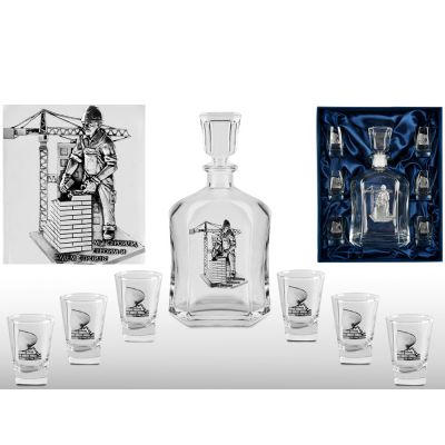 Набор со штофом СТРОИТЕЛЬНЫЙ-1