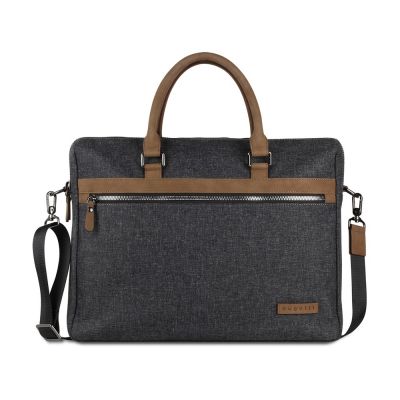Портфель мужской BUGATTI Luce 15'', серый, полиэстер, 40х10х31,5 см-1