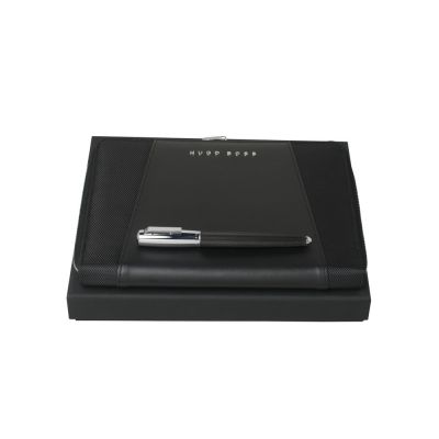 Подарочный набор: ручка-роллер, блокнот А5. Hugo Boss-0